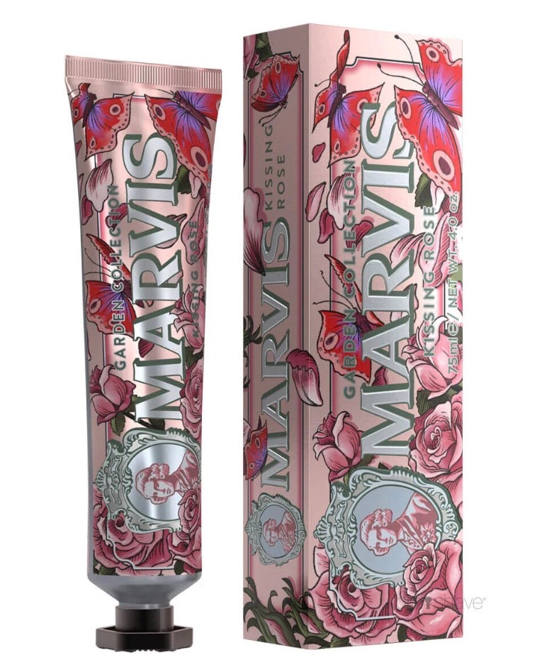 Marvis Kissing Rose Toothpaste – Garden Collection Luxury Mint Toothpaste 75ml