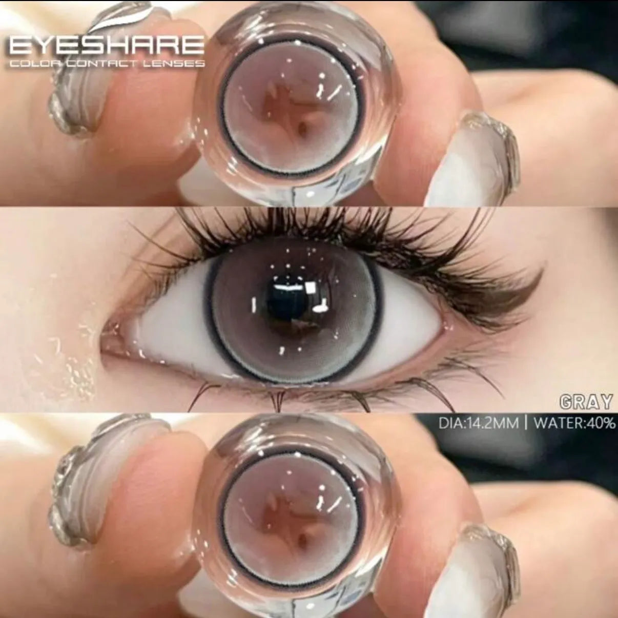 EYESHARE Prague Gray Yearly Colored Contact Lenses