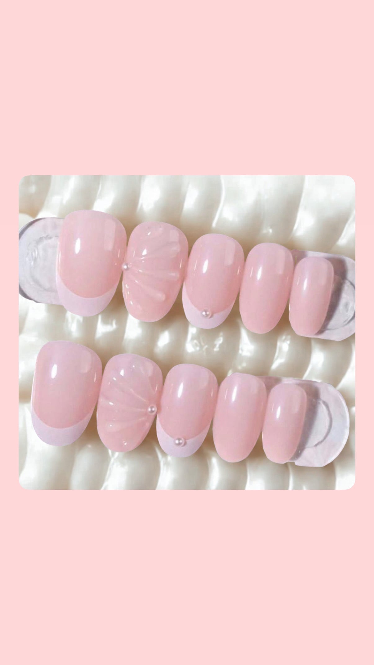 Pearl Seashell Luxury Press-On Nails