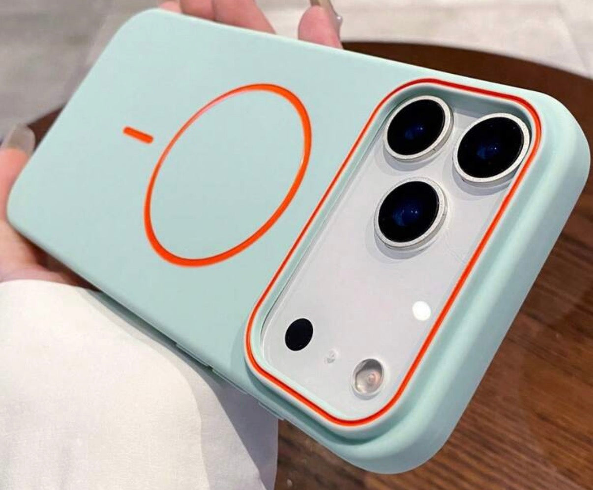 Soft Matte MagSafe Silicone Case – Baby Turquoise (17 pro)