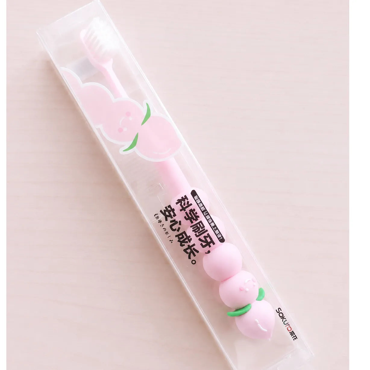 Pretty Peach Korean Toothbrush β Soft Bristles