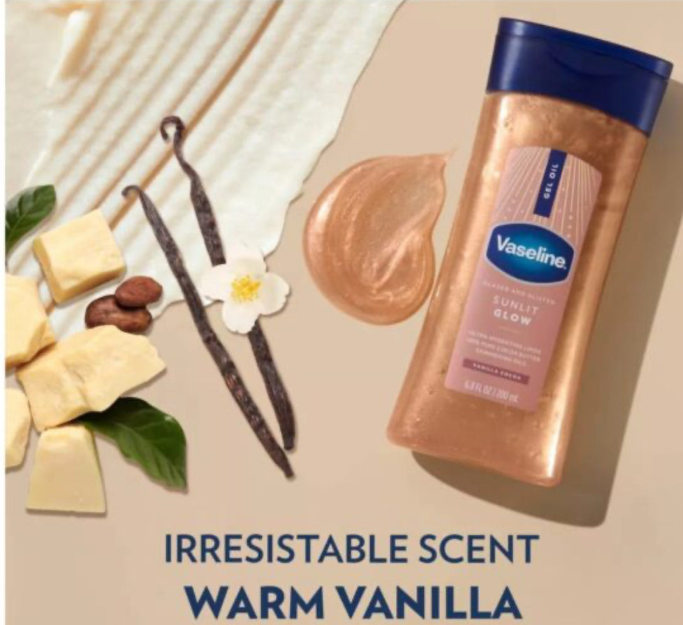 Vaseline Vanilla Glow Body Gel Oil (200ML)