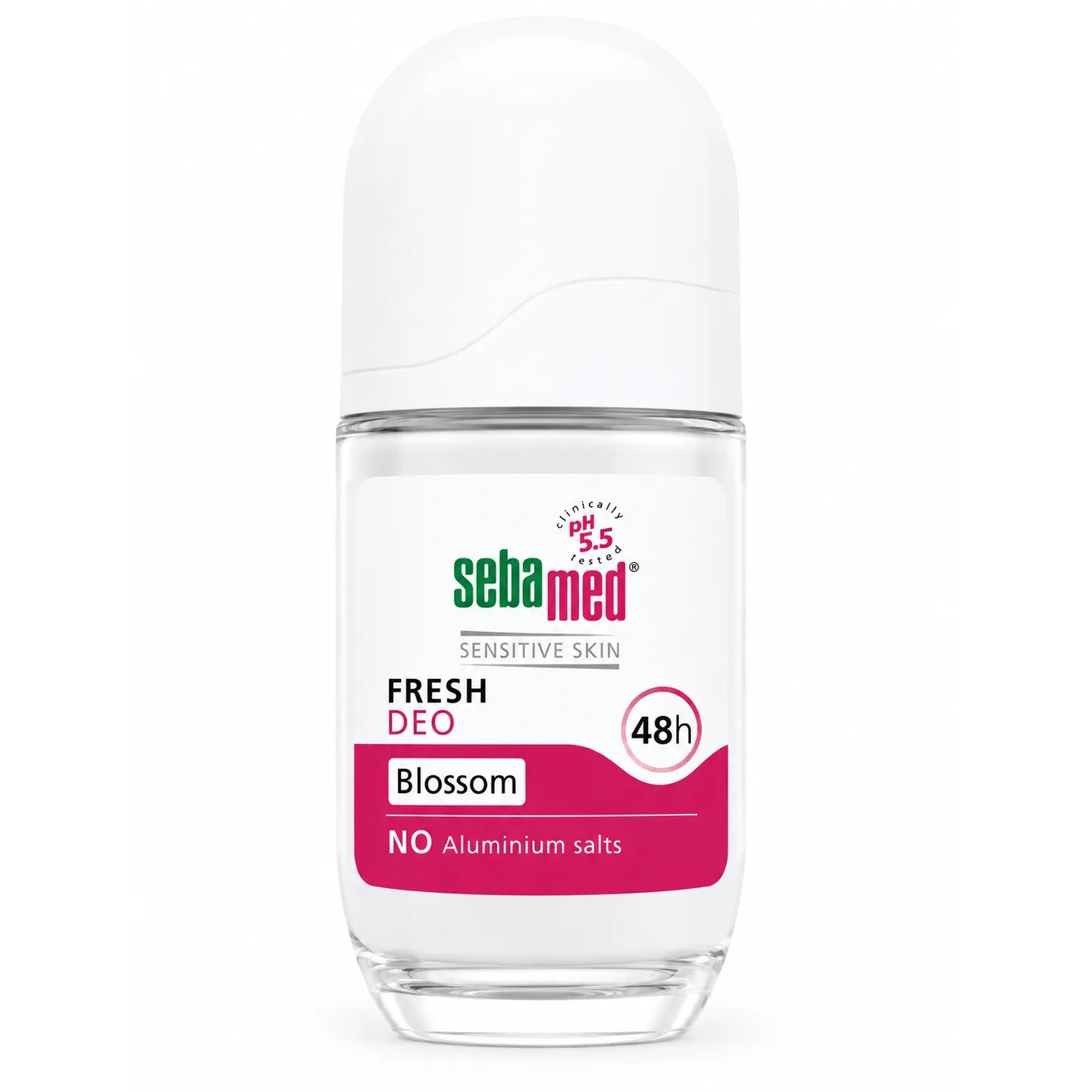 Sebamed Fresh Deo Blossom Roll-On – Aluminum-Free 48h Protection
