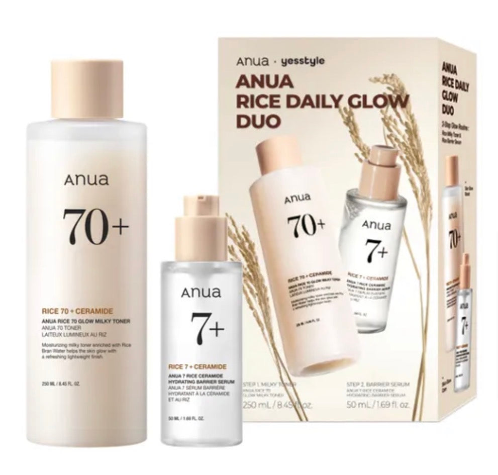 Anua exclusive rice daily glow duo.