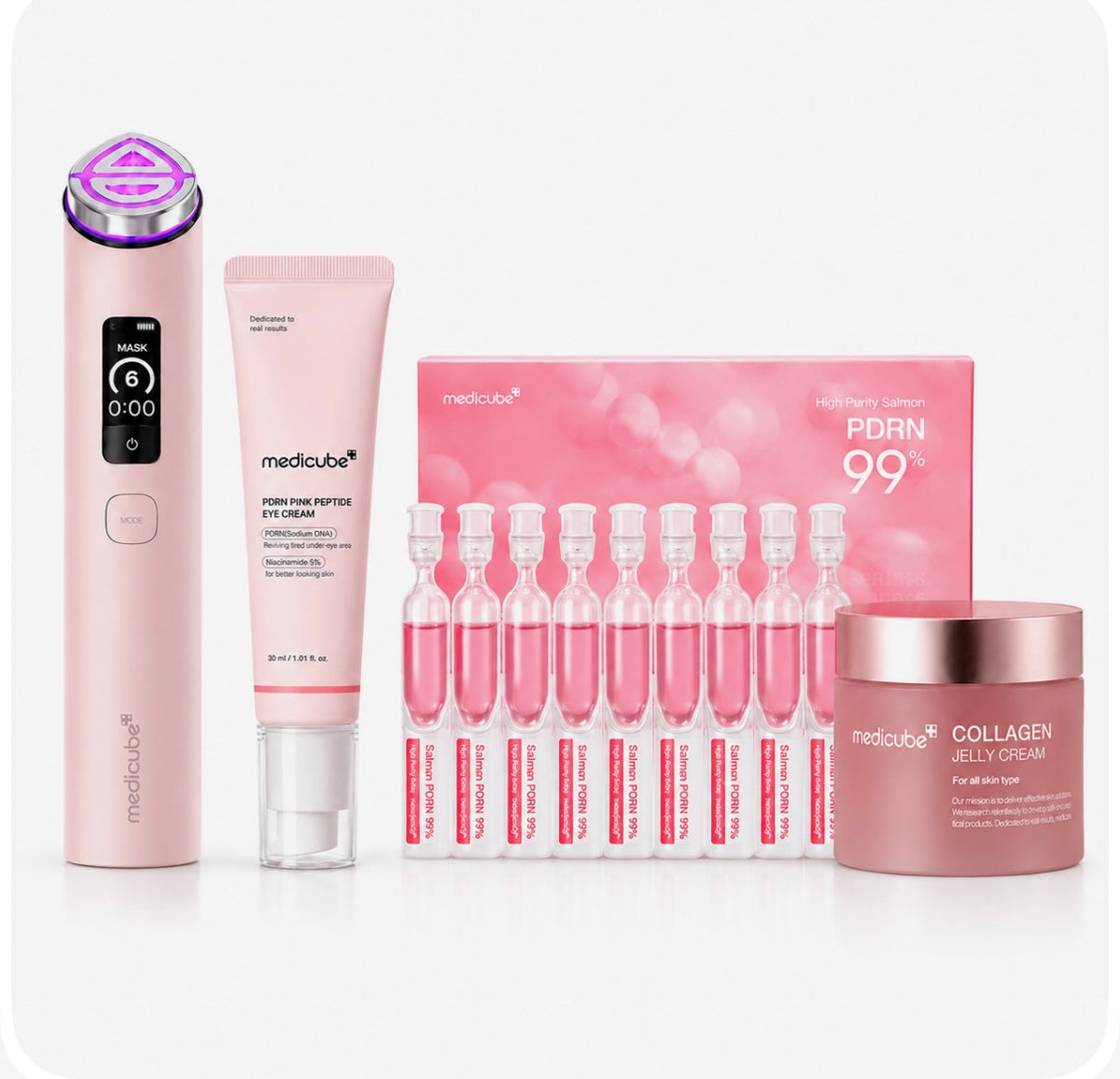 Medicube AGE-R Booster pro x 2 pink glass skin set.