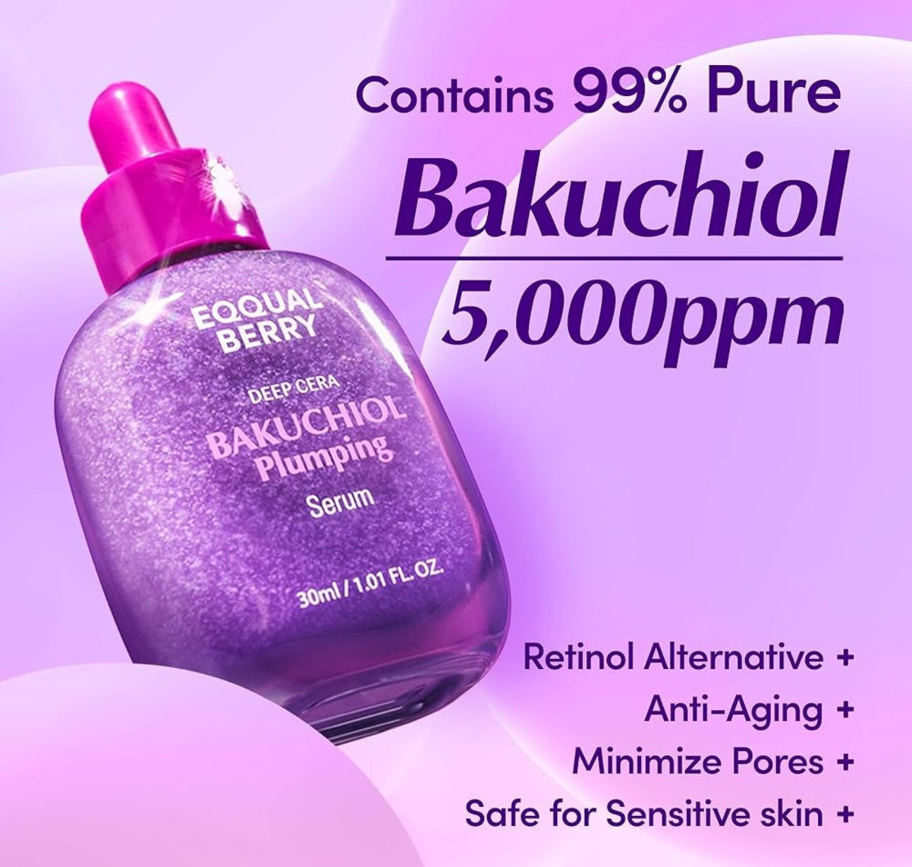 EQQUALBERRY BAKUCHIOL PLUMPING SERUM
