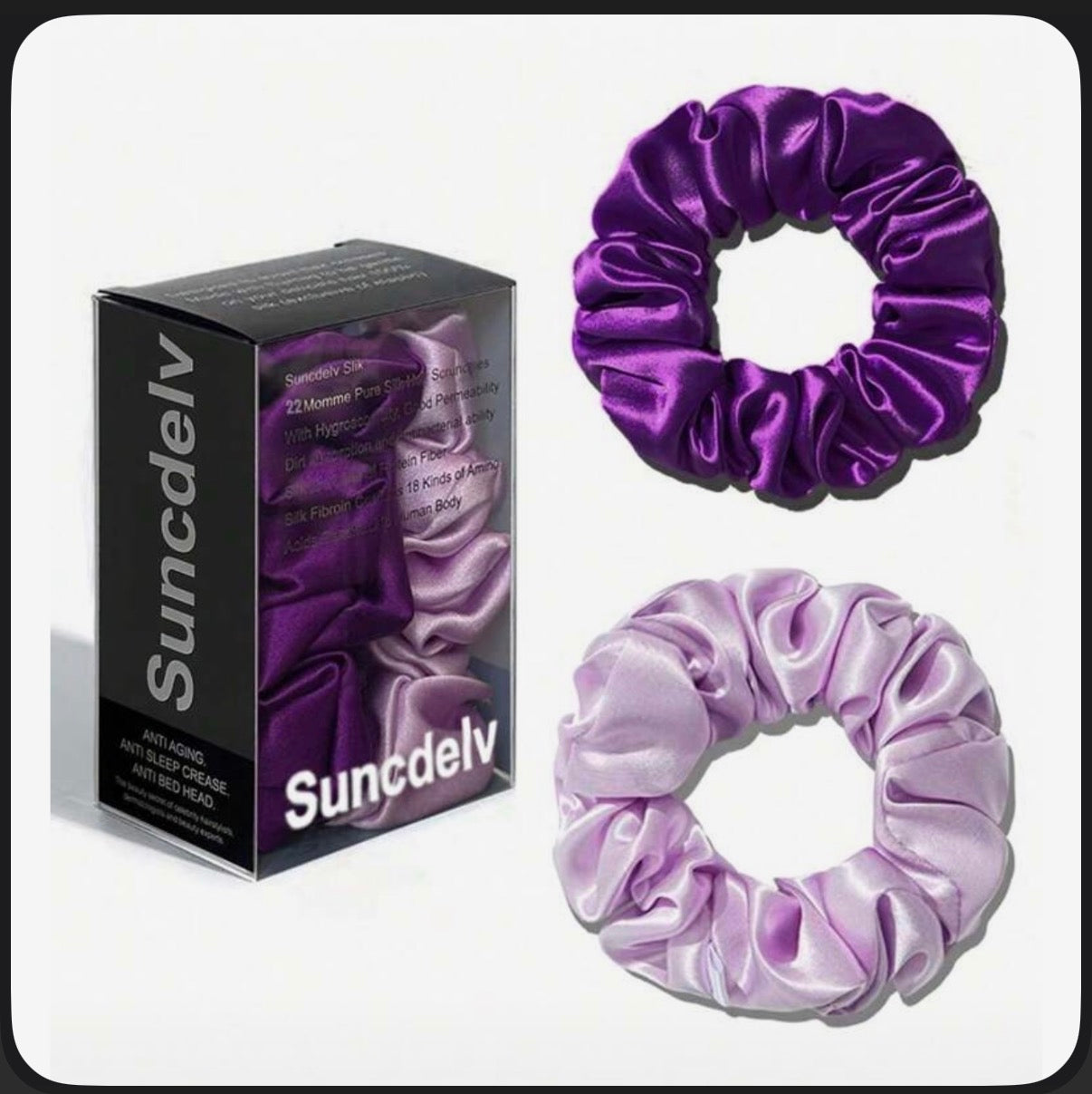 100% Mulberry silk scrunchie set