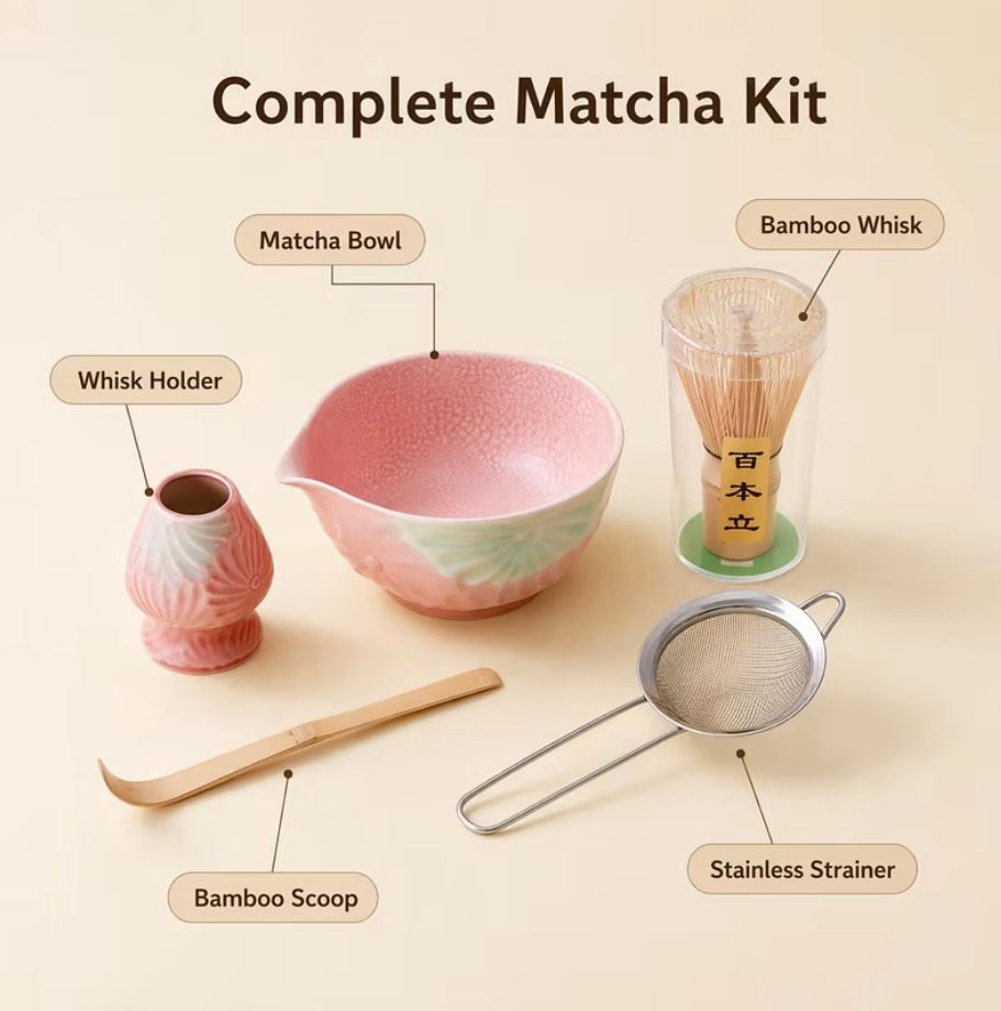 Hanami Blush β Japanese Matcha Ritual Set (5 Pieces)