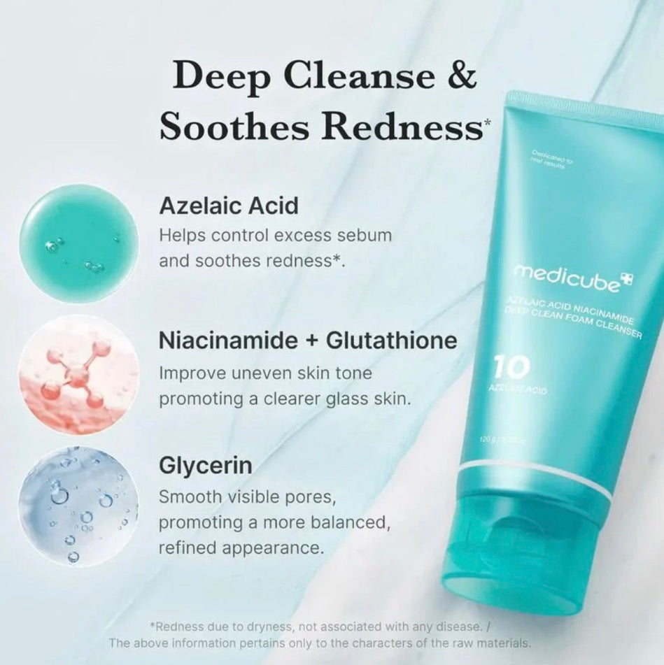 Medicube Azelaic Acid Niacinamide Deep Clean Foam Cleanser