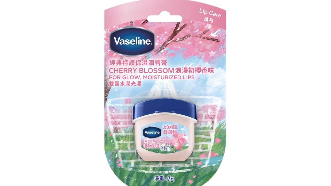 Vaseline Lip Care Cherry Blossom – Moisturizing Lip Balm for Soft, Glowing Lips (7g)