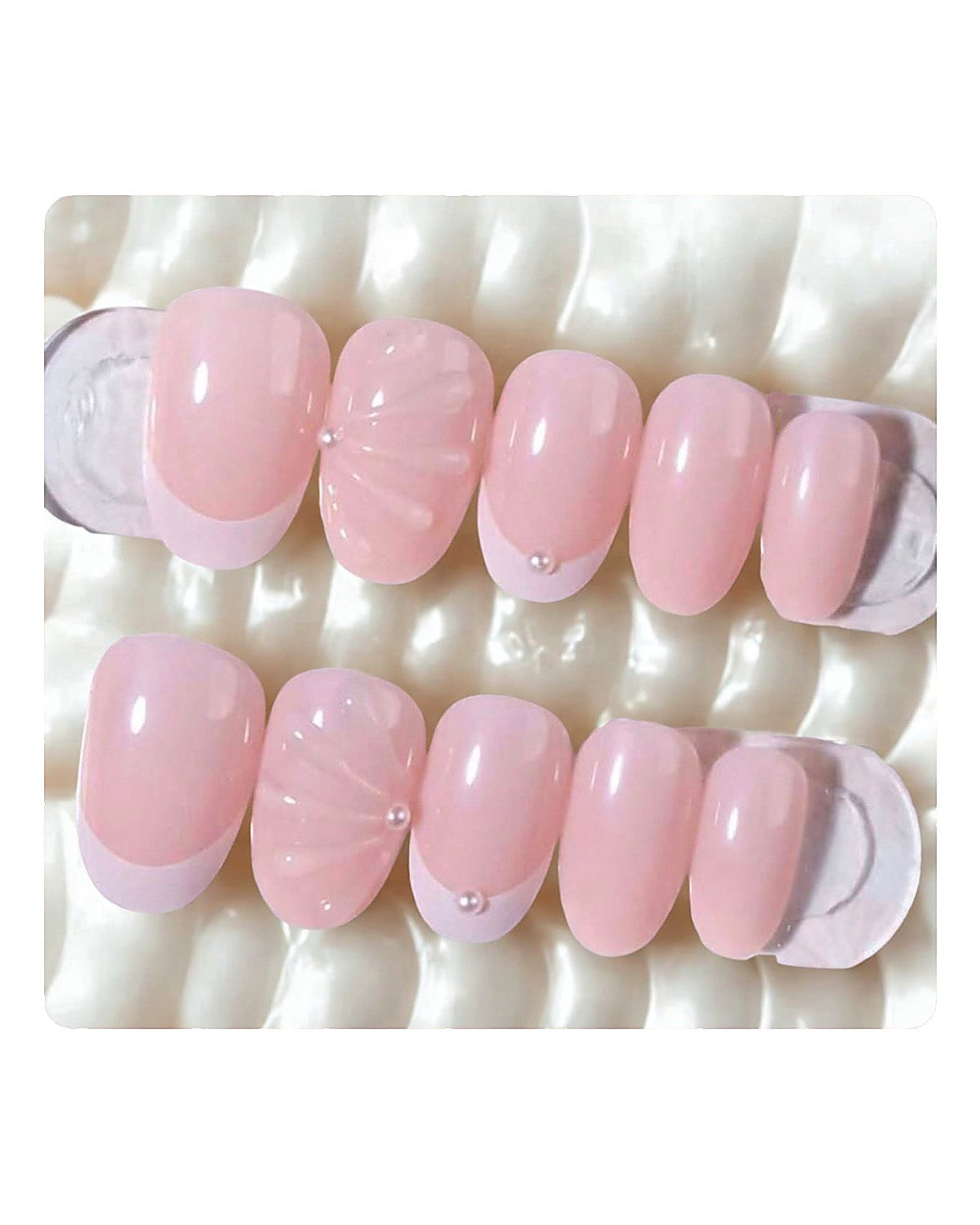 Pearl Seashell Luxury Press-On Nails