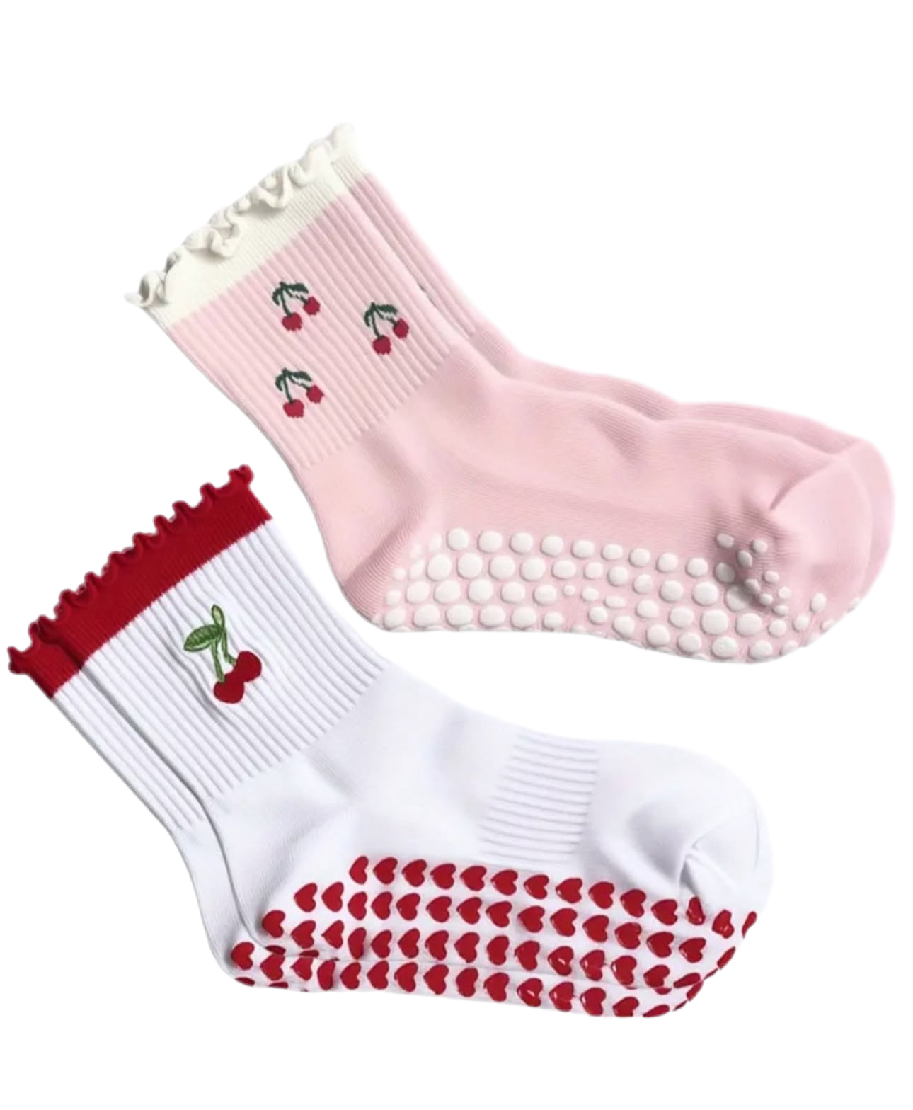 CHERRY PILATES SOCKS SET.