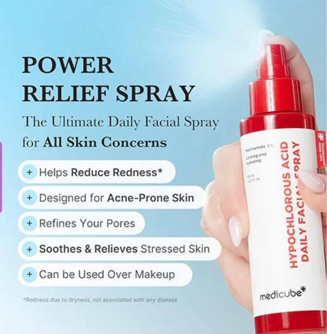 Medicube Hypochlorous Acid Daily Facial Spray.
