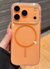 Clear MagSafe Case for iPhone 17 Pro – Orange Ring