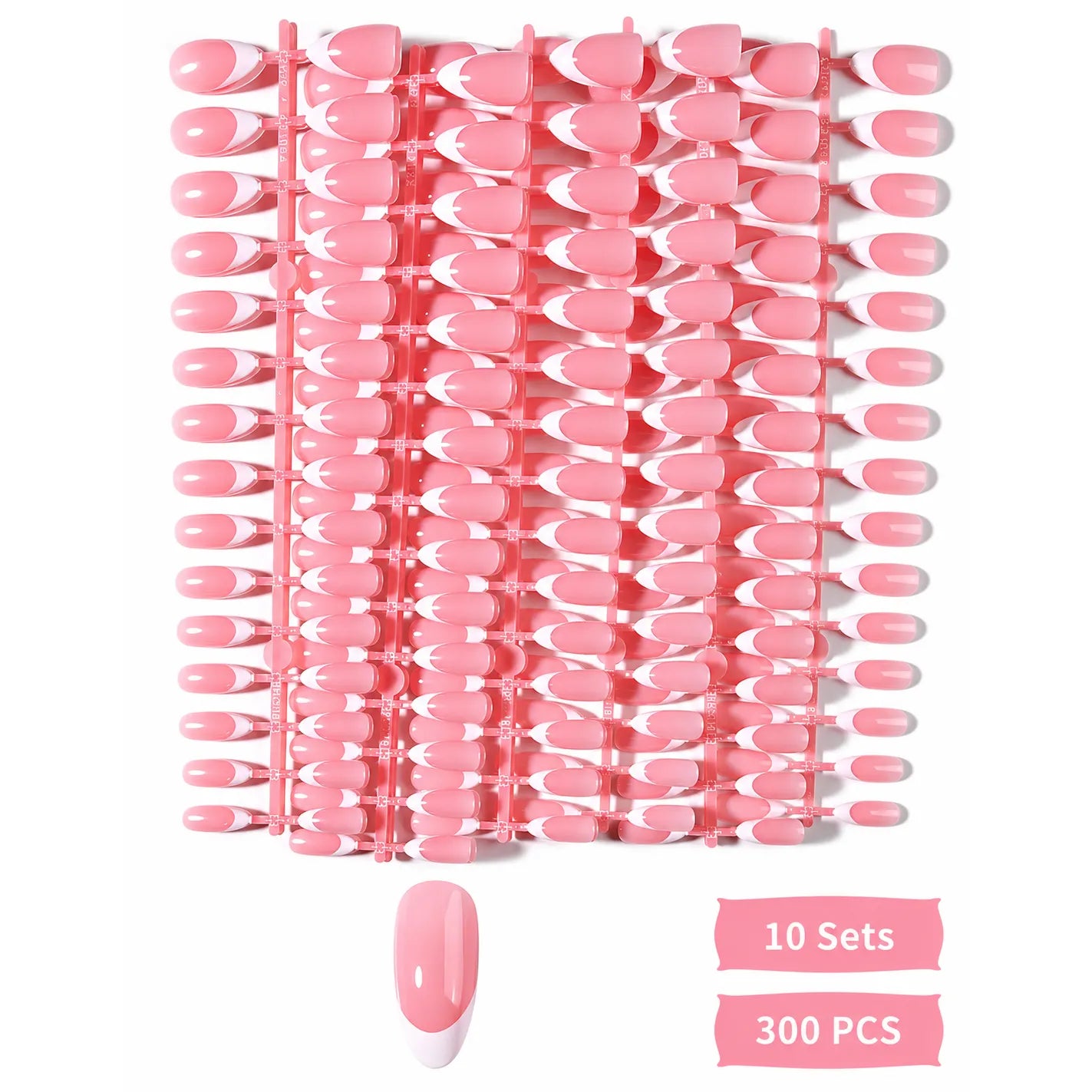 Blush Royale French Press-On Nails – 10 Luxury Sets (300 PCS)