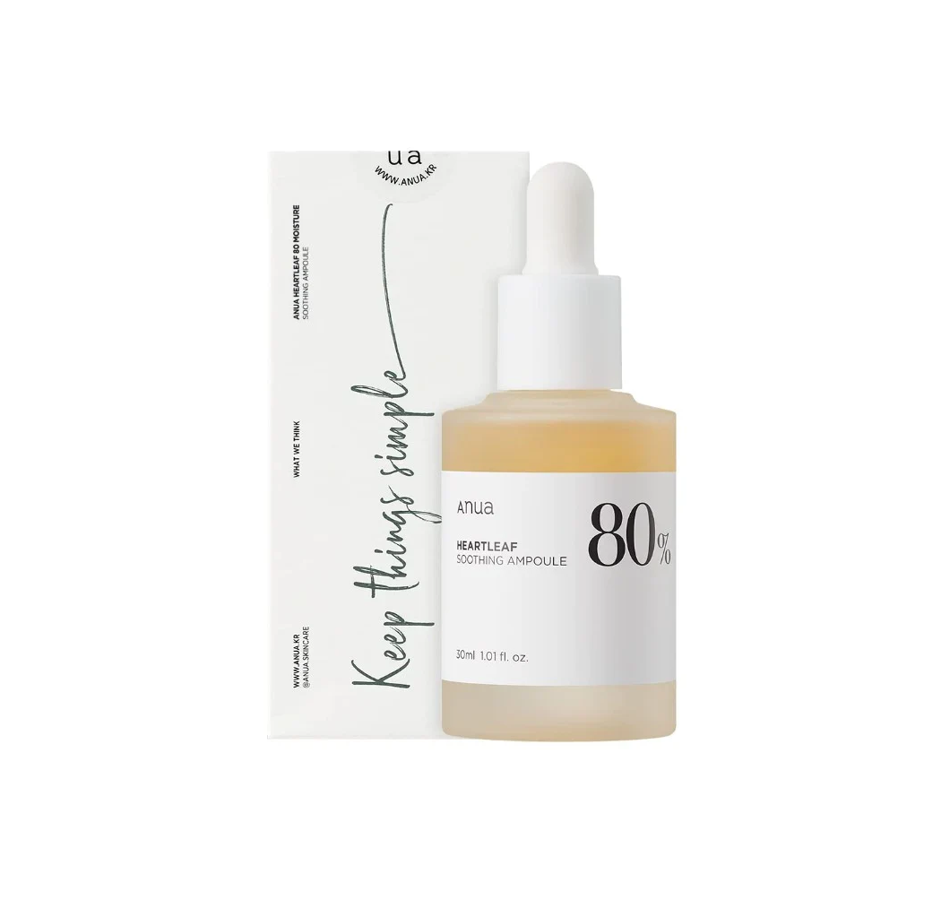 ANUA HEARTLEAF 80% AMPOULE 30ML أنوا هارت ليف 80٪ أمبولة