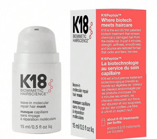 K18 Leave-In Molecular Repair Hair Mask.