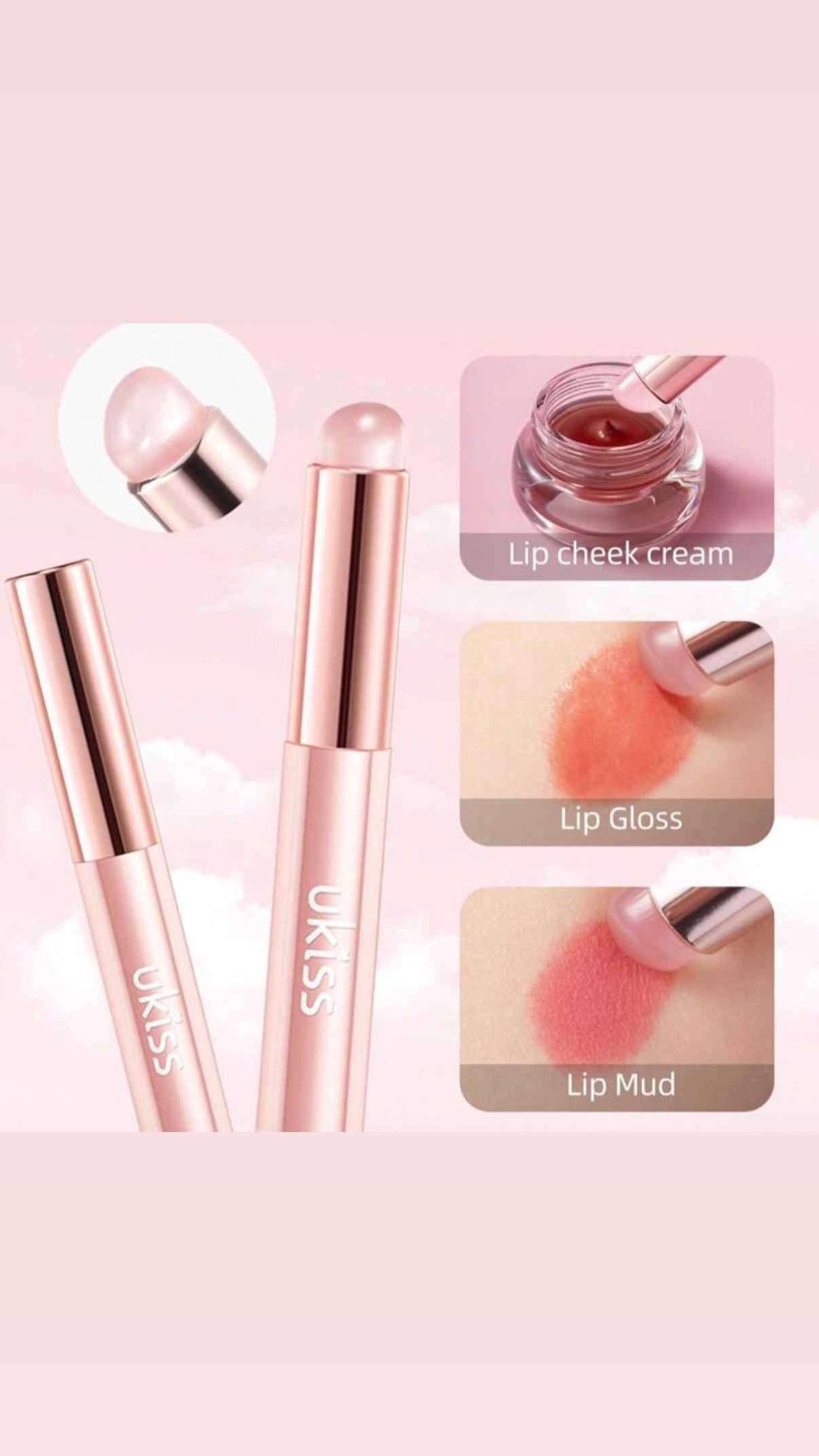 Ukiss Silicone Lip & Cheek Smudge Brush – Soft Blend Applicator