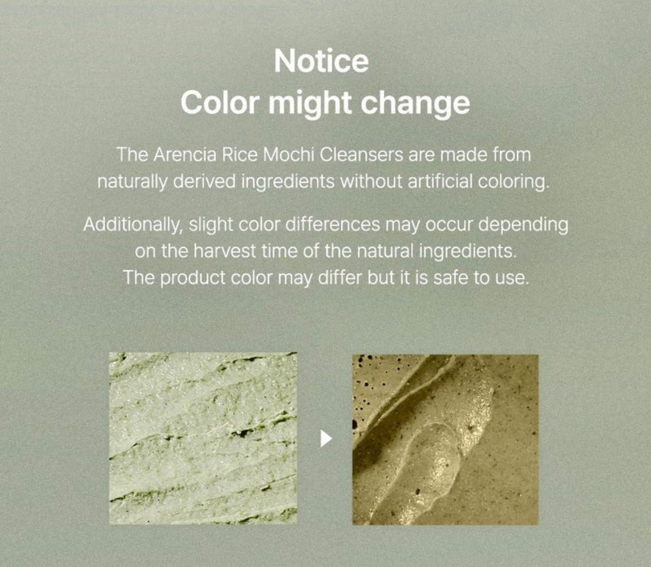 Arencia fresh green rice mochi cleanser 120g