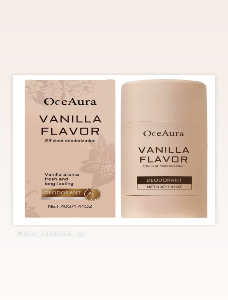Natural vanilla deodorant. Aluminum and paraben free