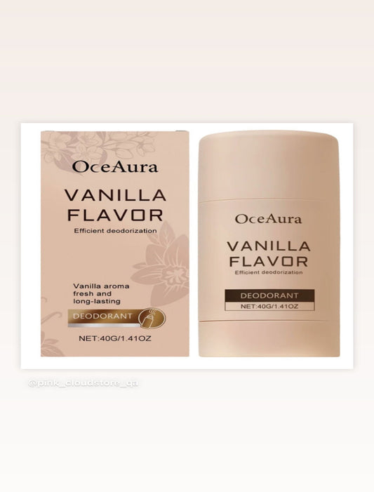 Natural vanilla deodorant. Aluminum and paraben free
