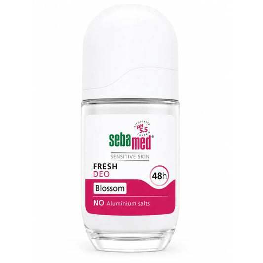 Sebamed Fresh Deo Blossom Roll-On – Aluminum-Free 48h Protection