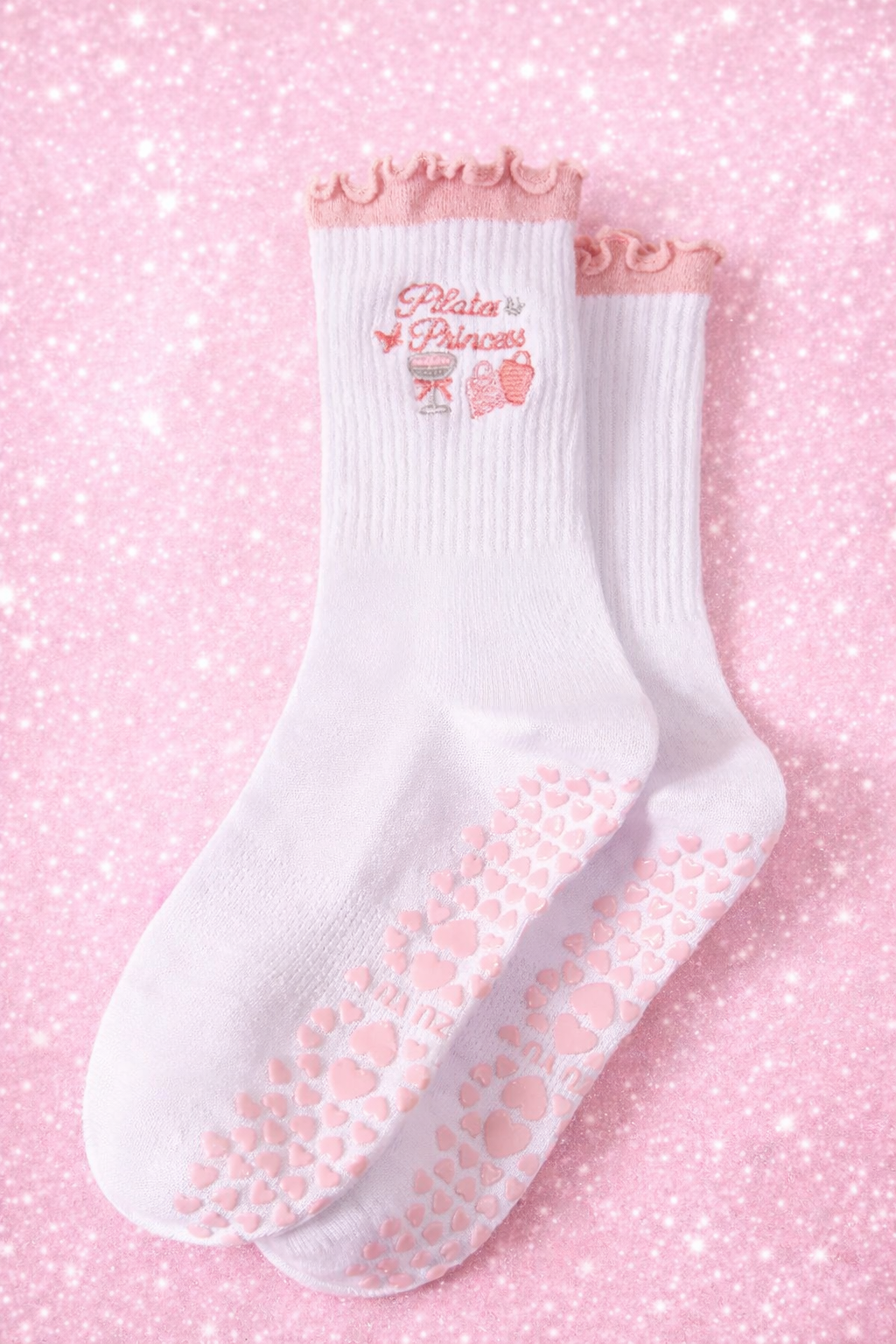 Pilates Princess” Pilates Socks – Anti-Slip Cute Grip Socks