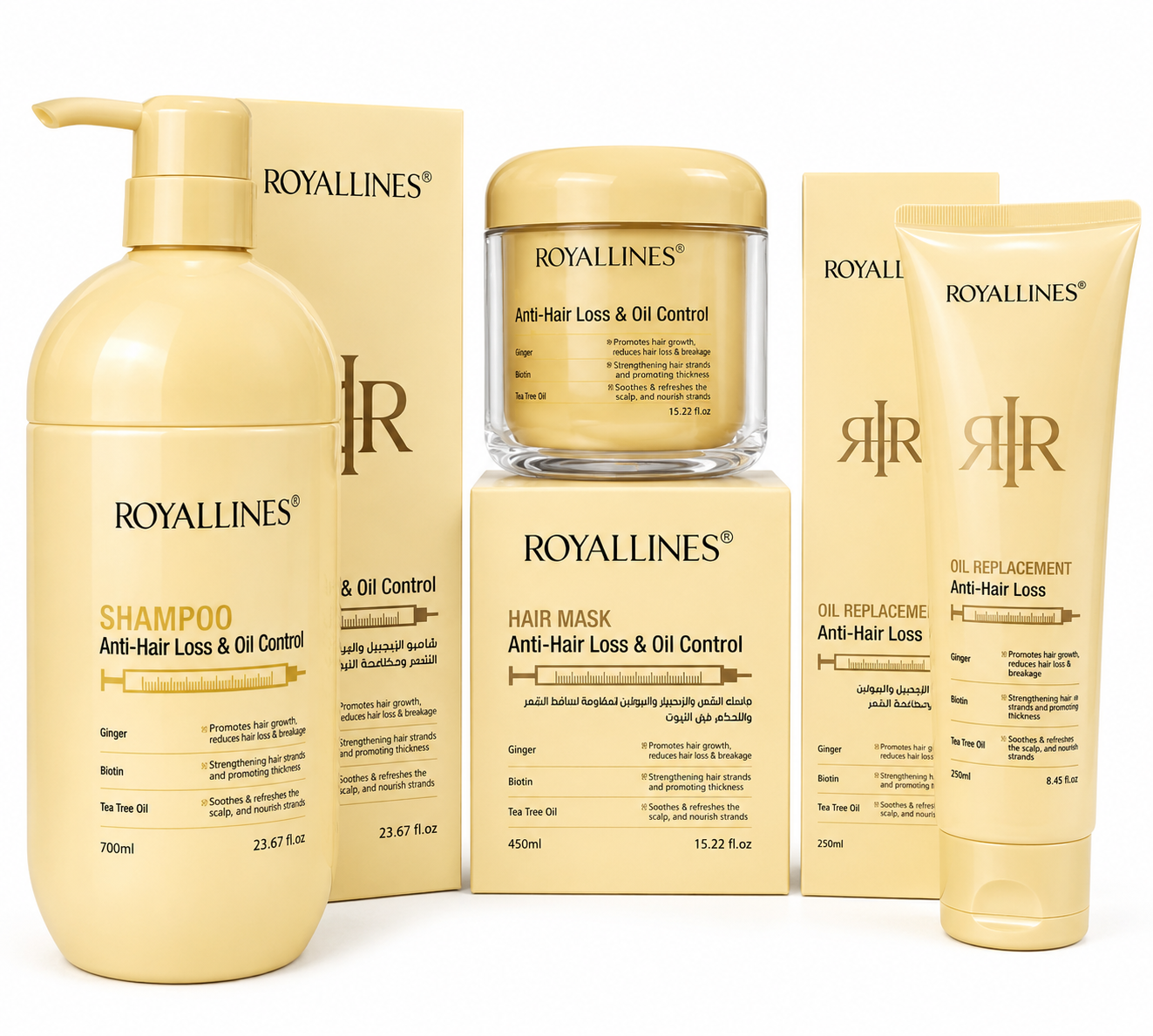ROYALLINES Anti-Hair Loss & Oil Control Complete Hair Care Set
