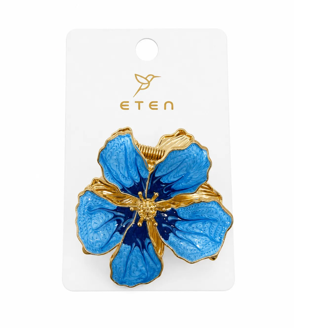 ETEN Blue Floral Hair Claw Clip
