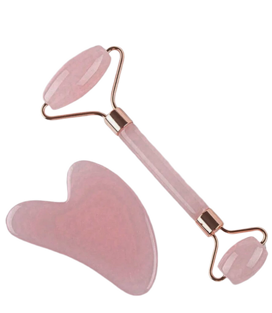 Rose Quartz Gua Sha set (includes 2 tools