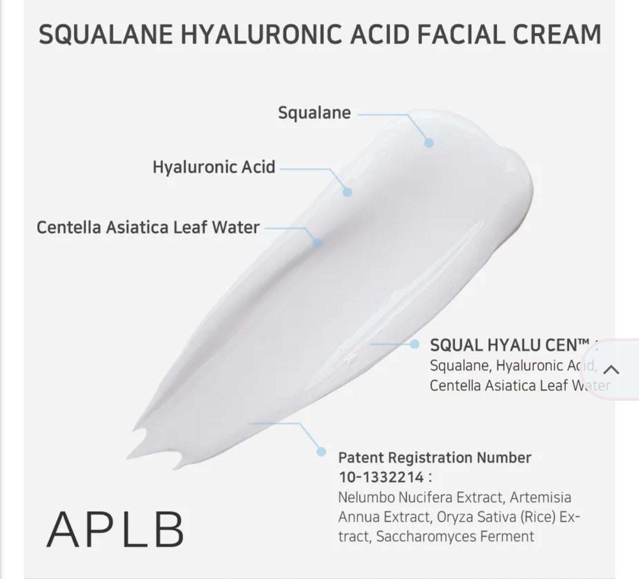 APLB Squalane Hyaluronic Acid Facial Cream