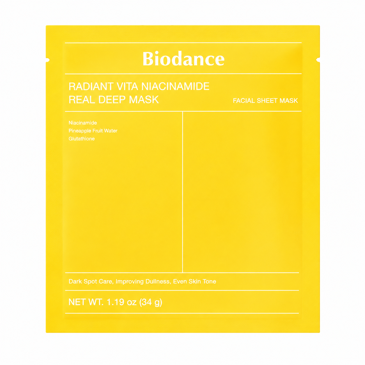 BIODANCE RADIANT VITA NIACINAMIDE REAL DEEP MASK (1 SHEET)