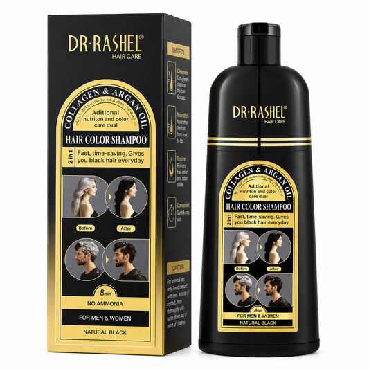 DR RASHEL HAIR CARE WOMEN&MEN BLACK HAIR COLOR SHAMPOO 400ML