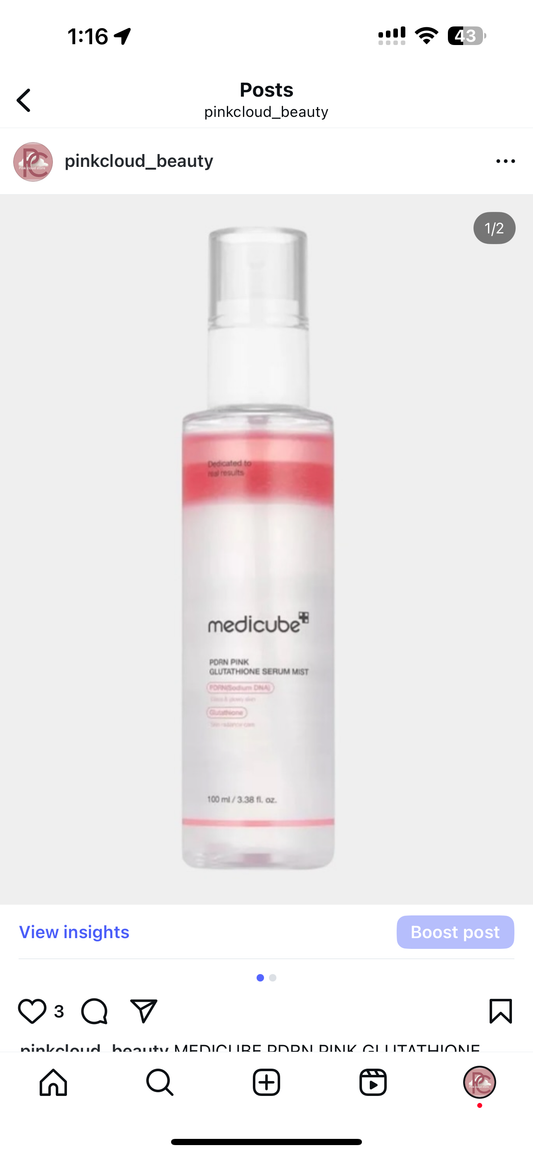 MEDICUBE PDRN PINK GLUTATHIONE SERUM MIST