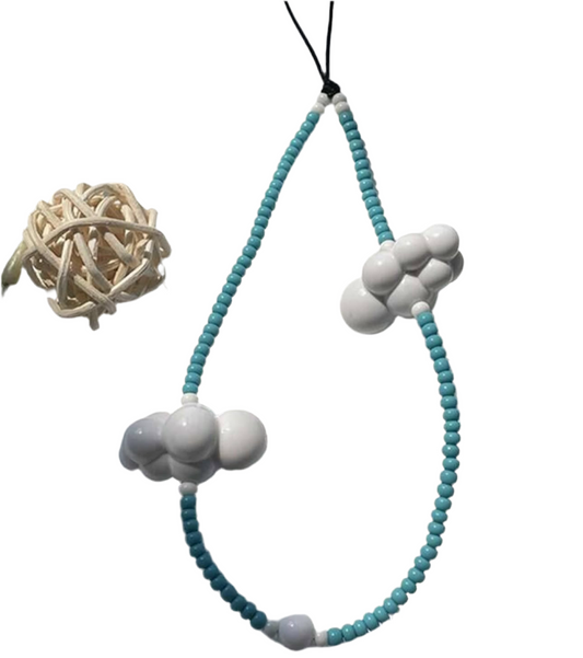 Blue skies phone charm.
