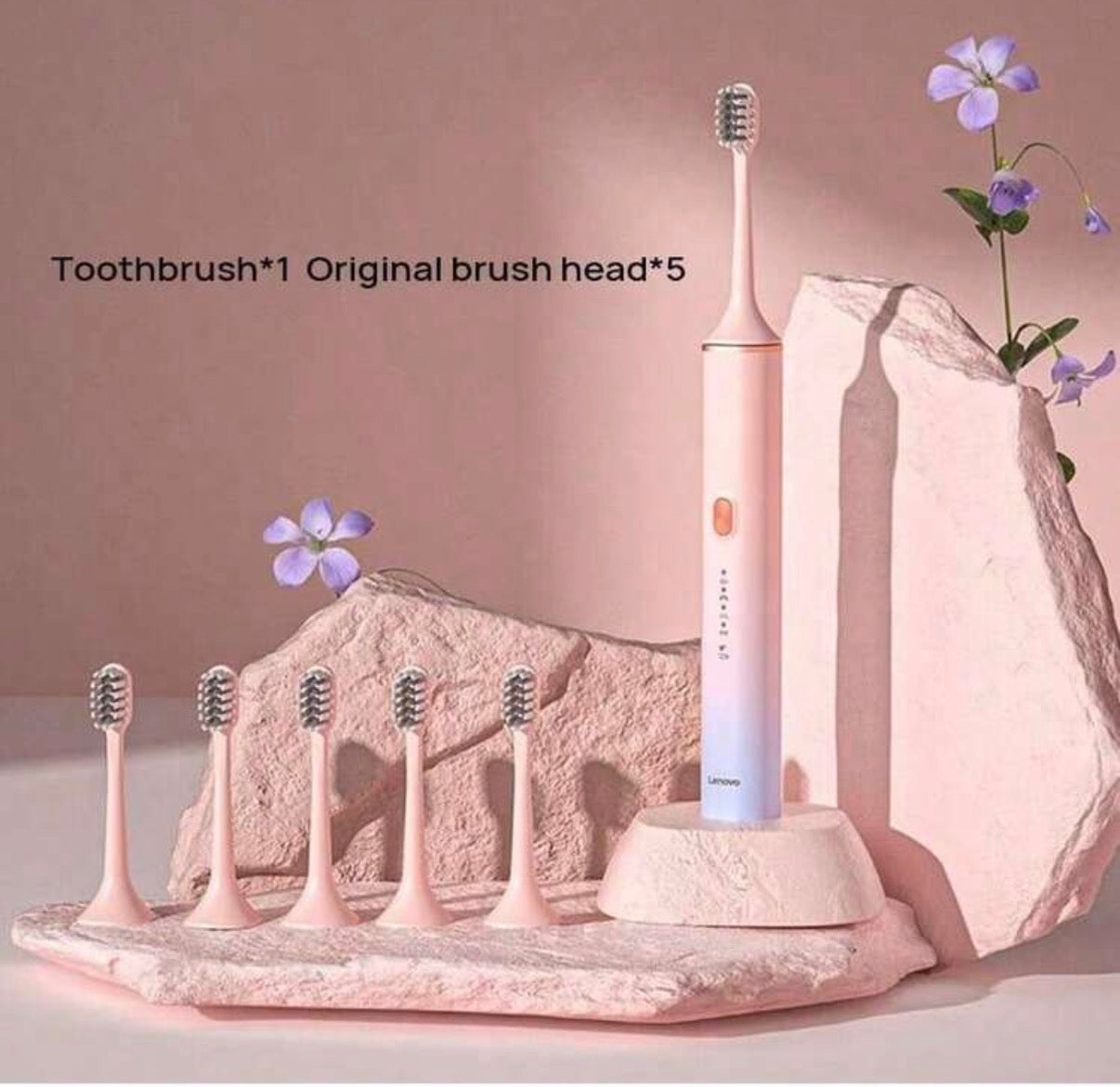 Lenovo A1 Pro Pink Electric Toothbrush + 5 brush heads