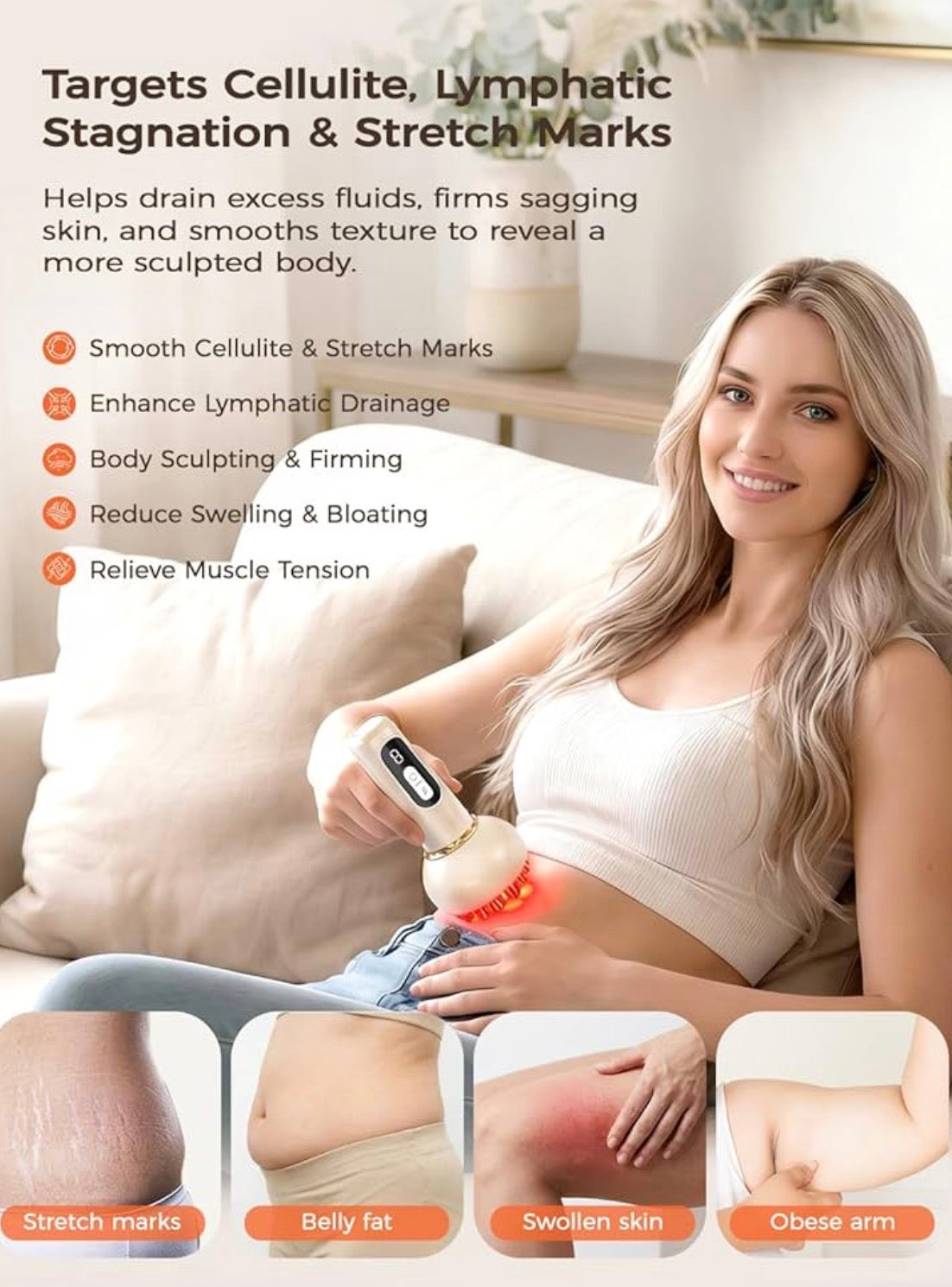 Electric Sculpting, Anti-Cellulite & Lymphatic Drainage Massager