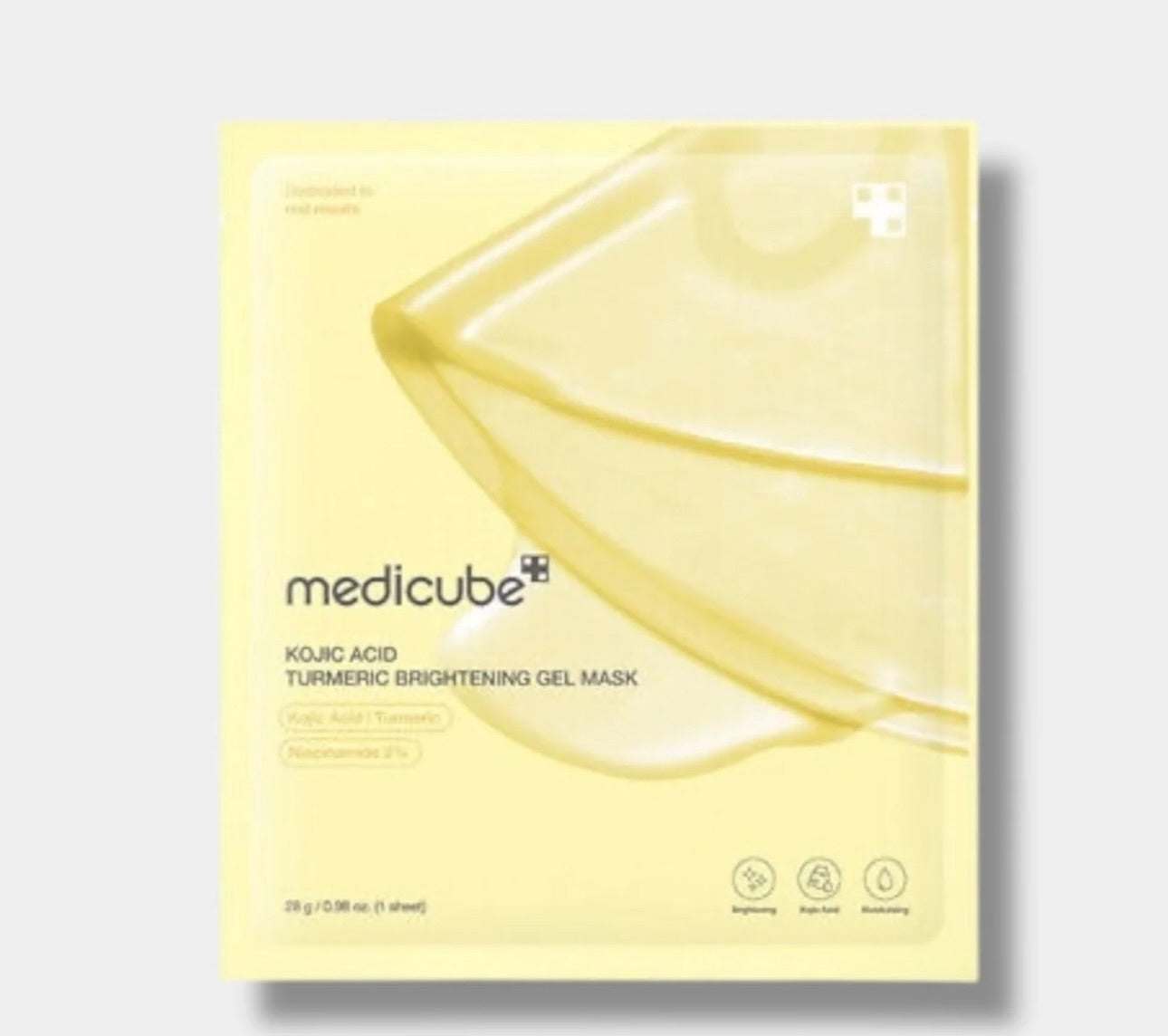 MEDICUBE KOJIC ACID TURMERIC BRIGHTENING GEL MASK .