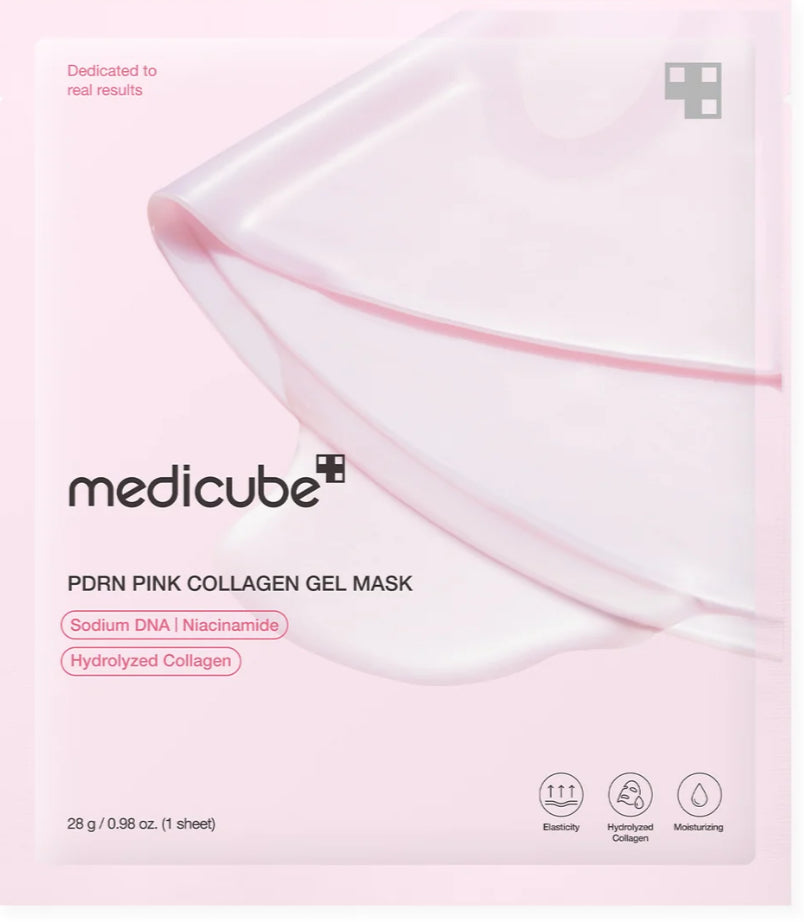 MEDICUBE PDRN PINK COLLAGEN GEL MASK (1 SHEET) قناع جل الكولاجين الوردي ميديكوب PDRN