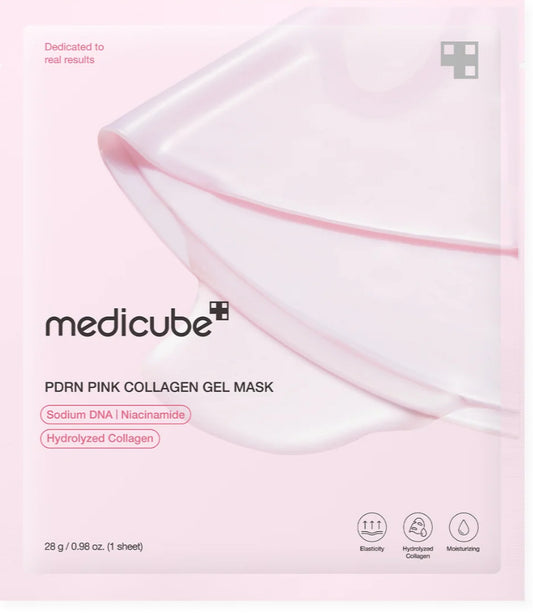 MEDICUBE PDRN PINK COLLAGEN GEL MASK (1 SHEET) قناع جل الكولاجين الوردي ميديكوب PDRN