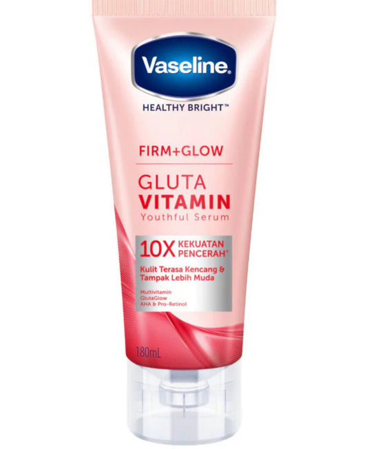 VASELINE FIRM + GLOW GLUTA VITAMIN BODY LOTION. AHA & PRO RETINOL