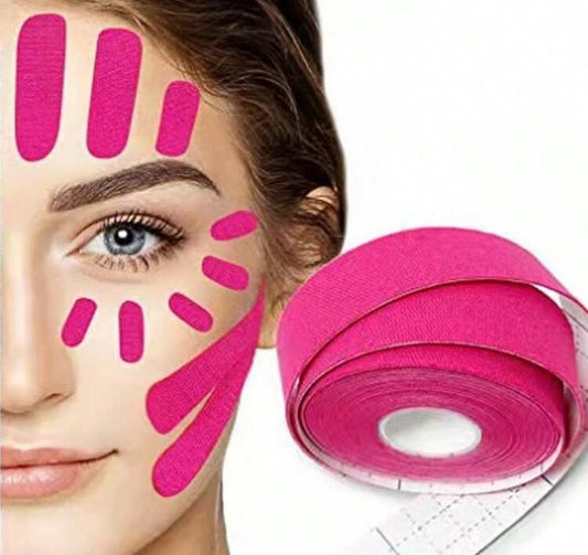 Kinesiology Tape For Face And Neck For Targeted Support And lift.