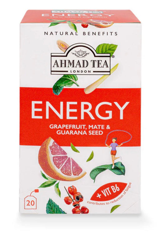 Ahmad Grapefruit, Mate & Guarana Seed "Energy" tea.