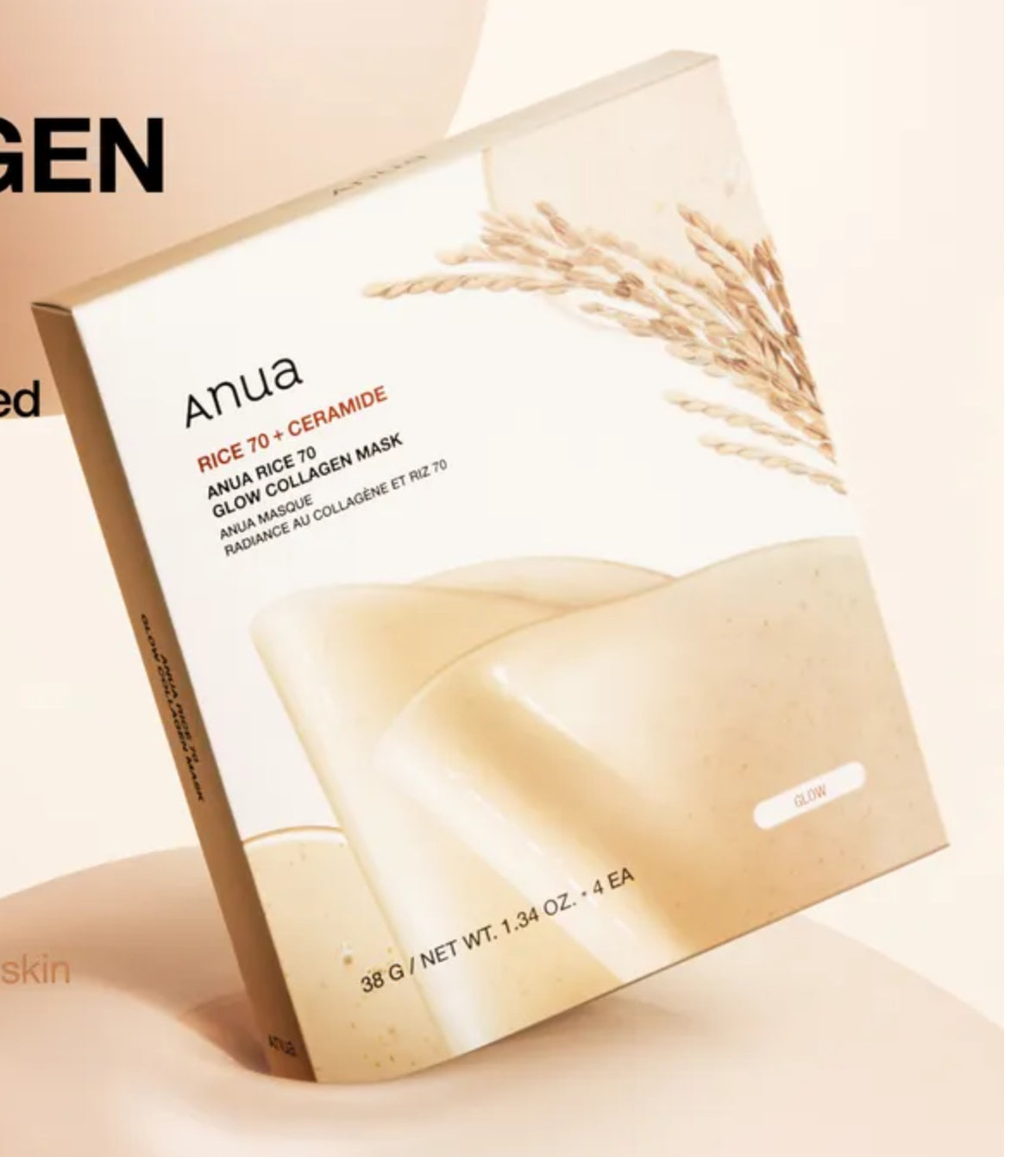 Anua Rice 70 Glow Collagen Mask