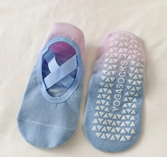 Blueberry Pilates socks.