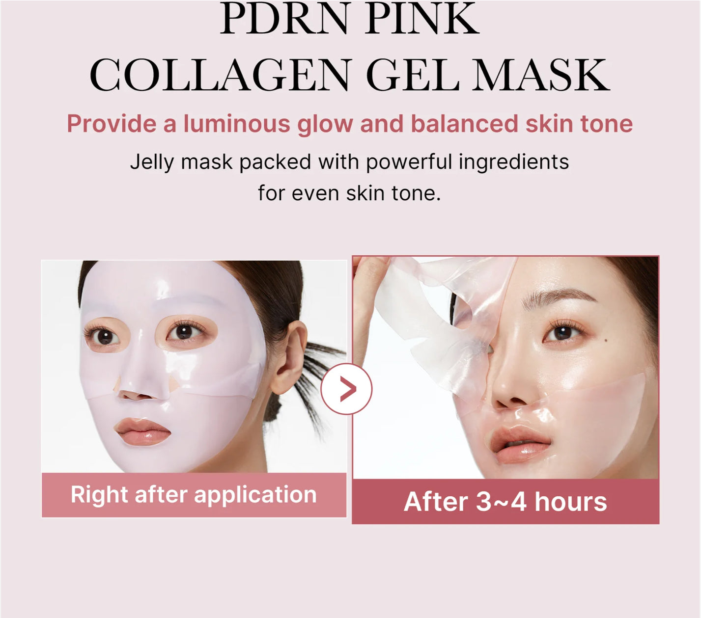 MEDICUBE PDRN PINK COLLAGEN GEL MASK (1 SHEET) قناع جل الكولاجين الوردي ميديكوب PDRN