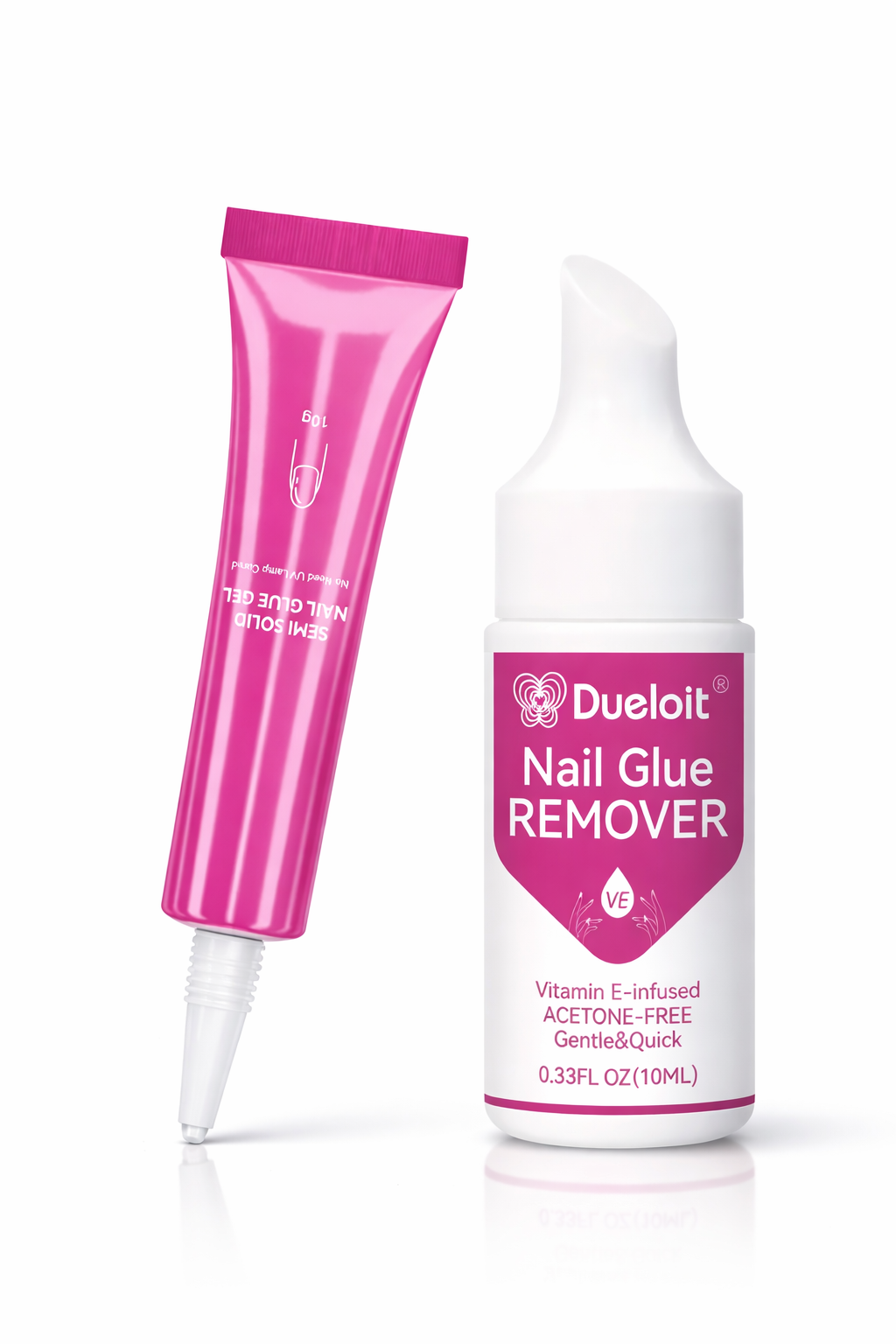 Dueloit Semi-Solid Nail Glue & Acetone-Free Nail Glue Remover Set