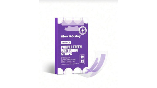 Slow Sunday Purple Teeth Whitening Strips – 14 Strips | Advanced Color Correction Formula