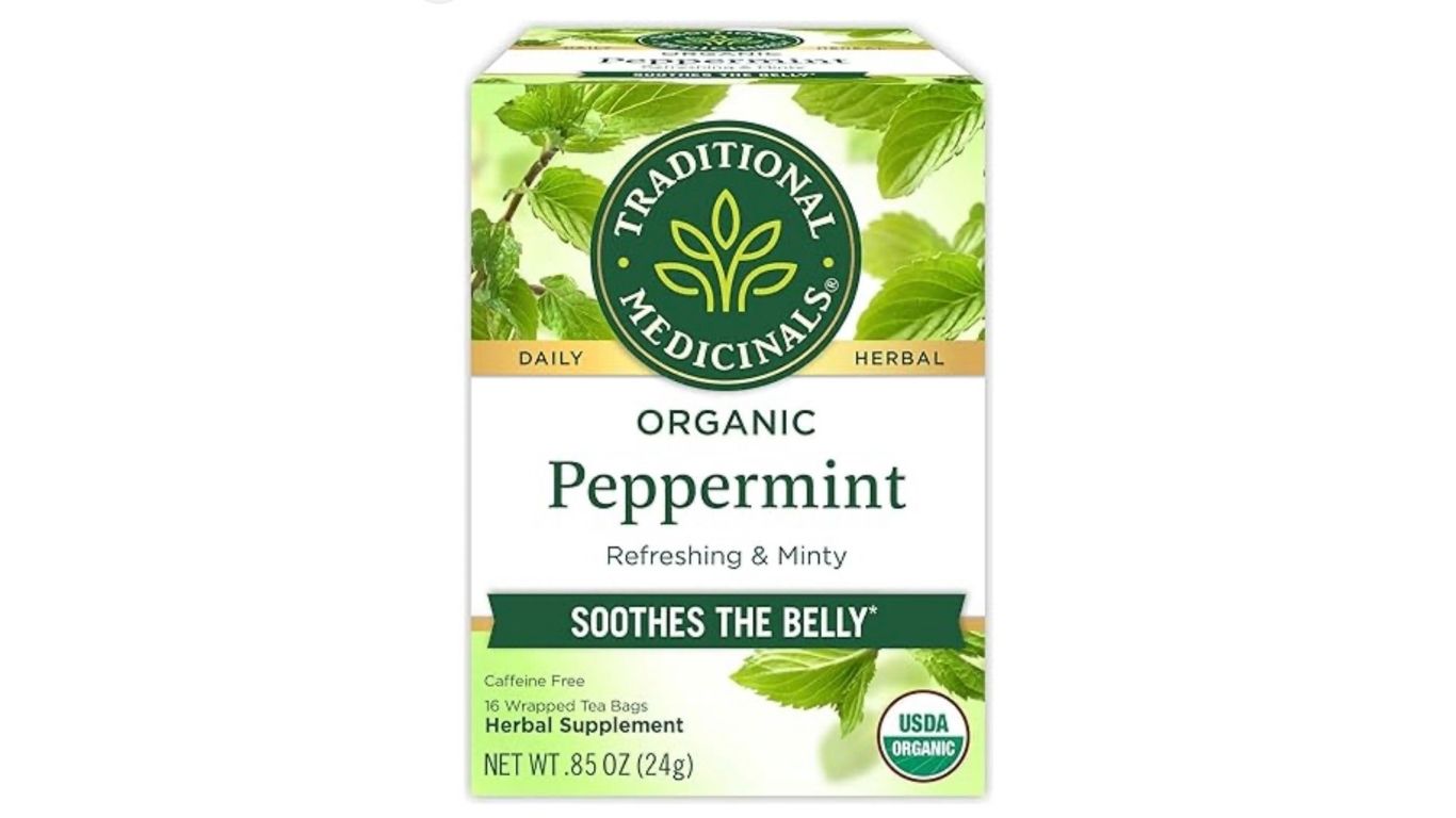 Traditional Medicinals Organic Peppermint Tea – Soothes the Belly.