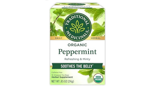 Traditional Medicinals Organic Peppermint Tea – Soothes the Belly.